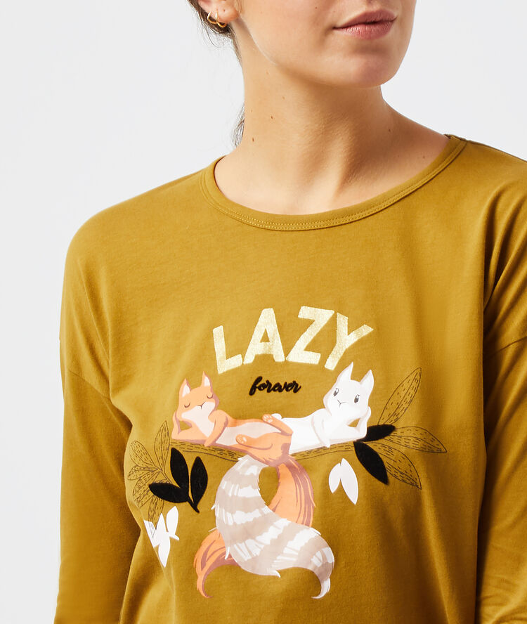 T-shirt "lazy forever" anis.