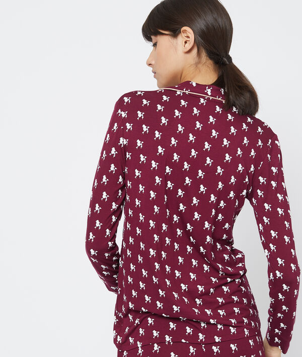 Chemise pyjama d'homme imprimé caniche Chemise pyjama d'homme imprimé caniche