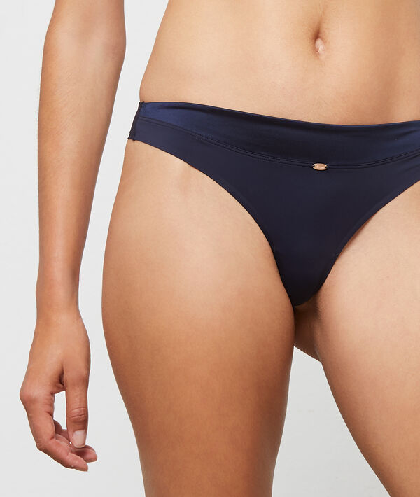 Tanga en microfibre, irisé marine.