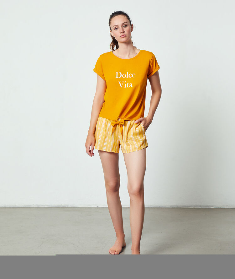 Top "dolce vita" ocre.