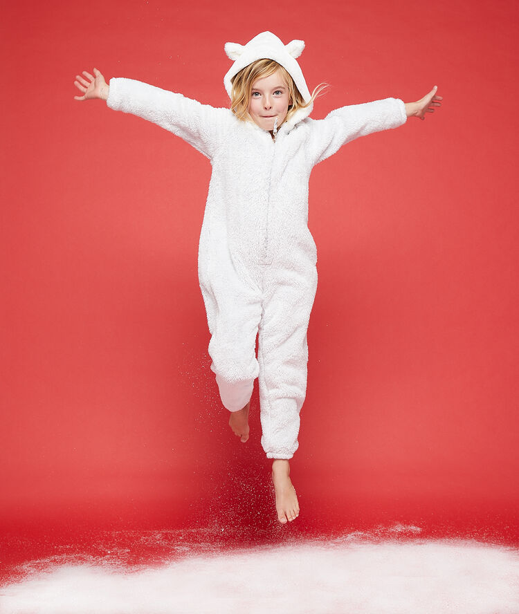 Combinaison enfant nounours ecru.