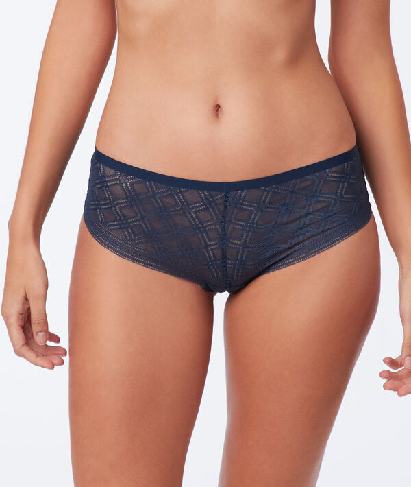 Shorty en microfibre ajourée Shorty en microfibre ajourée