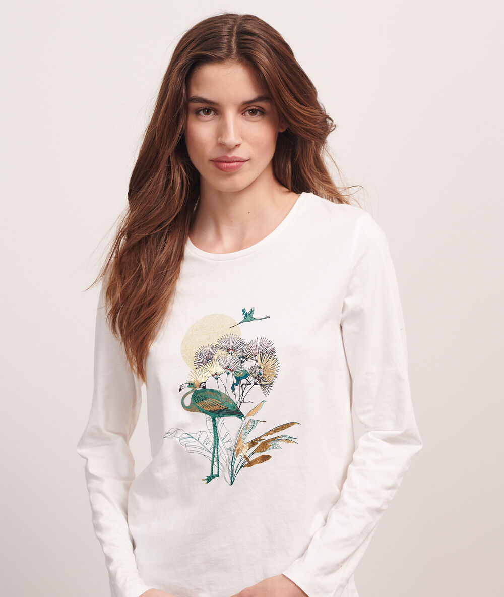 Pyjama 3 pièces "oiseaux" gris.