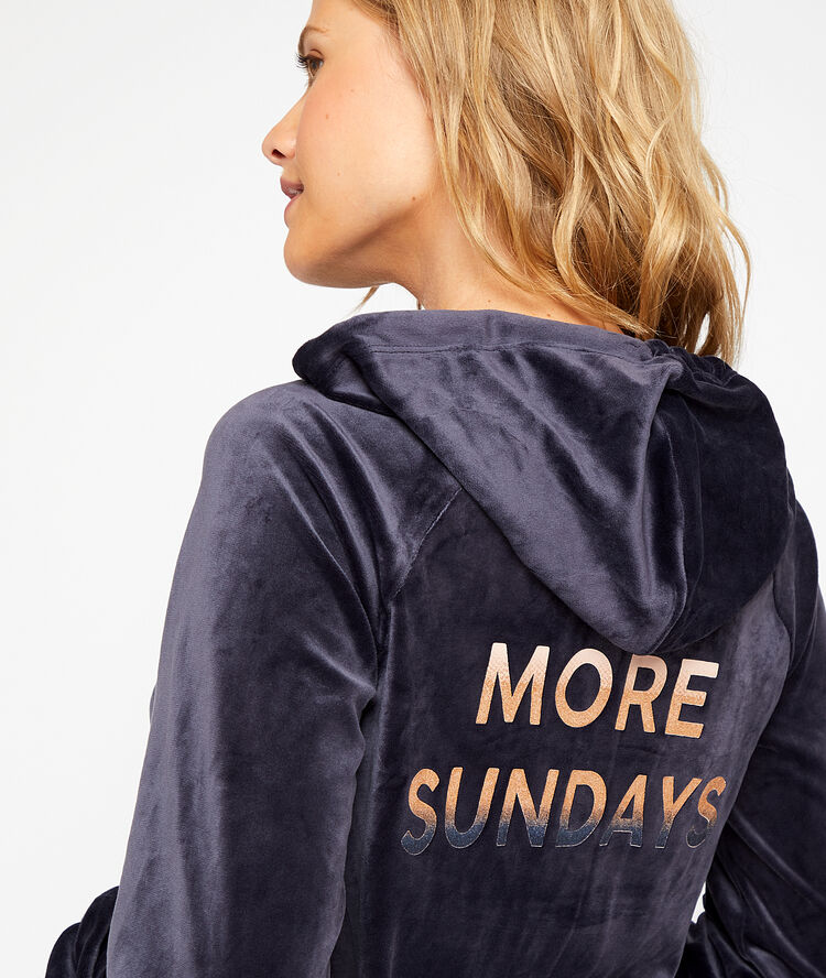 Veste en velours "more sundays" bleu.