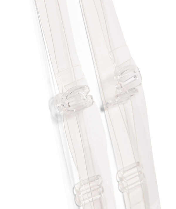 Bretelles amovibles transparentes pour bonnet d transparent.