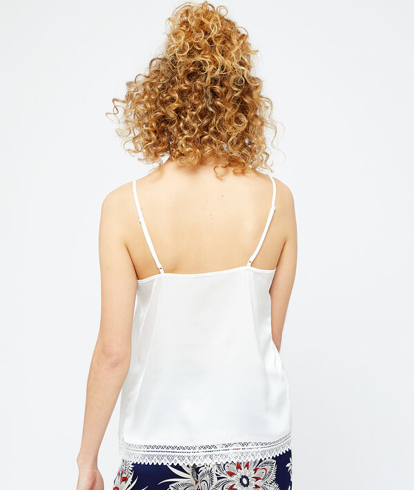 Top satin décolleté dentelle Top satin décolleté dentelle