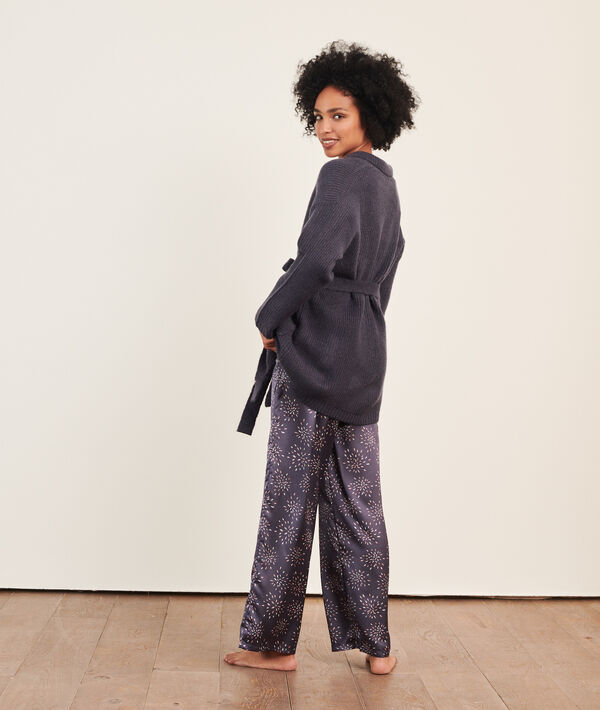Pyjama 3 pièces en maille et satin Pyjama 3 pièces en maille et satin;${refinementColor}