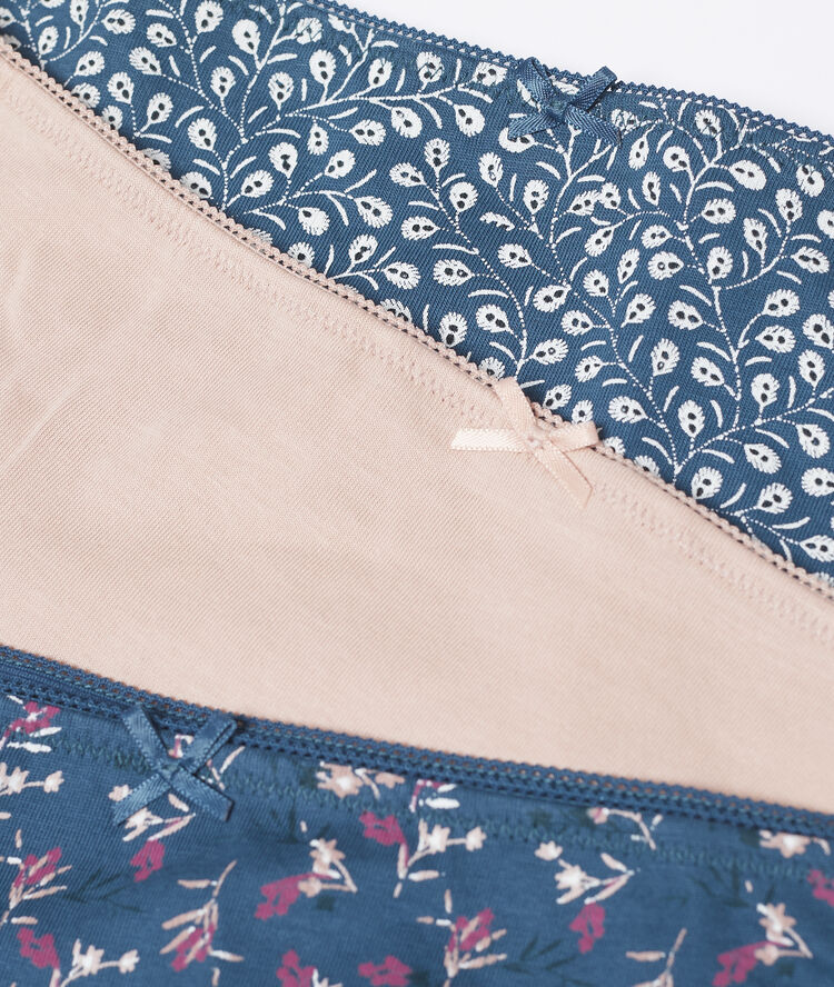 Lot de 3 shortys en coton rose.