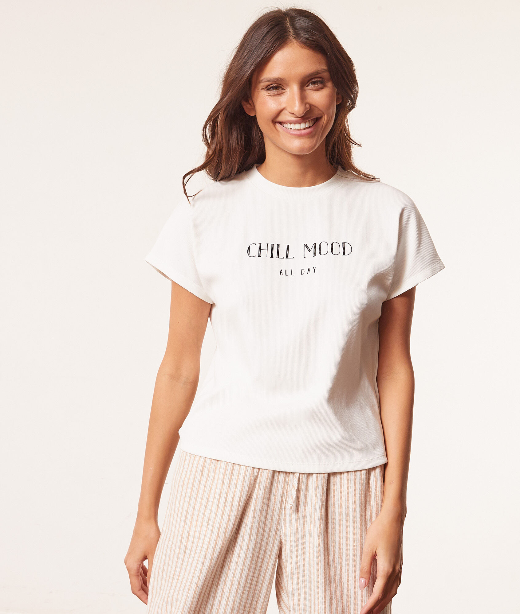 Top manches courtes 'good things' - Daniel - XS - Ecru - Femme - Etam