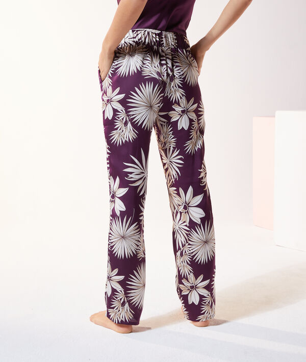 Pantalon satiné imprimé Pantalon satiné imprimé;${refinementColor}