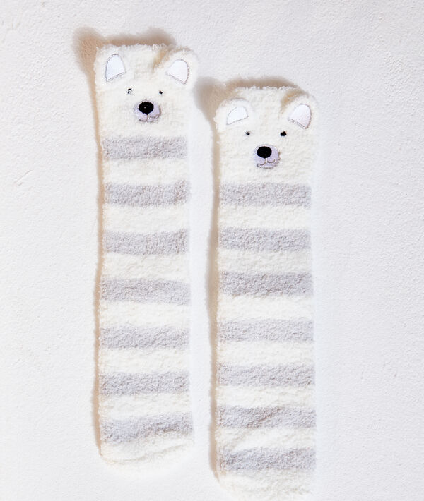 Chaussette homewear en pilou pilou Chaussette homewear en pilou pilou;${refinementColor}