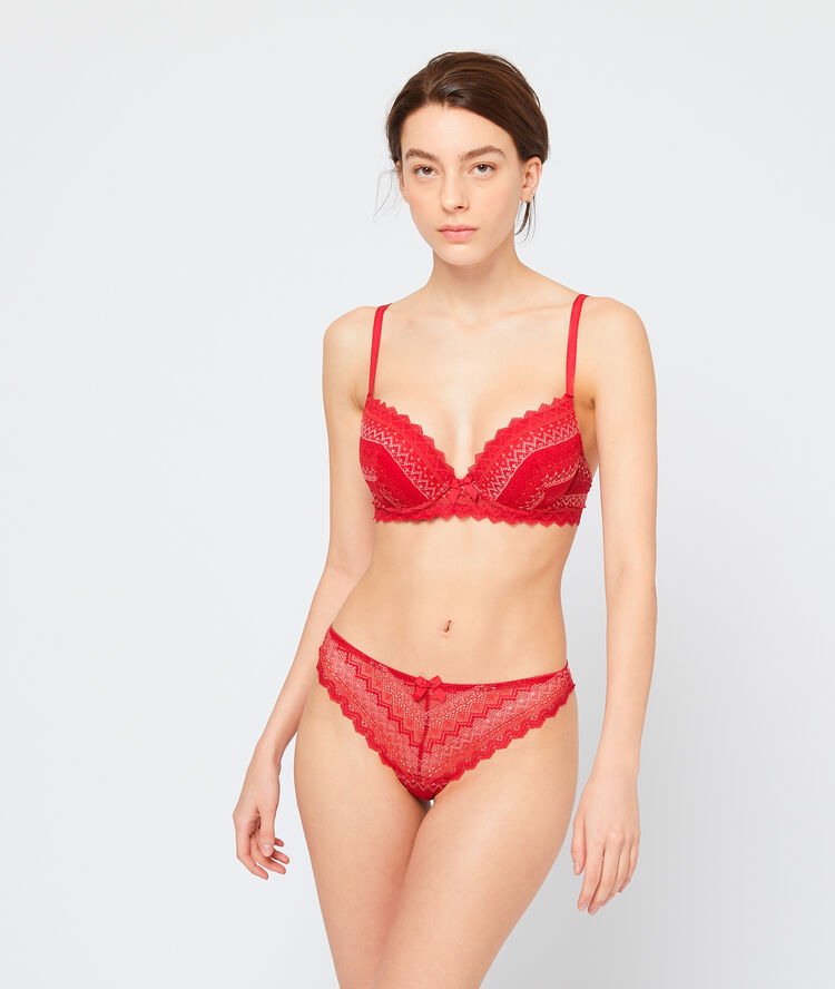 Soutien-gorge n°1 - push-up brique.
