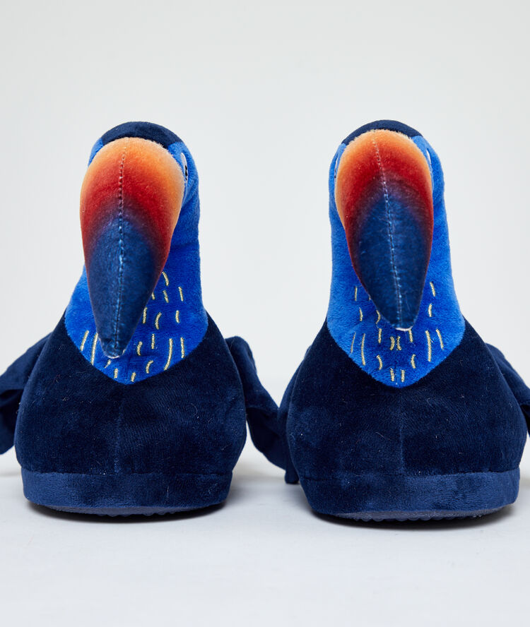 Mules 3d toucan bleu.