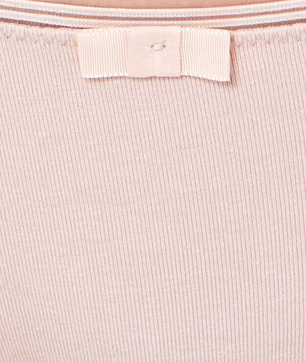 Culotte unie, bande ajourée blush.