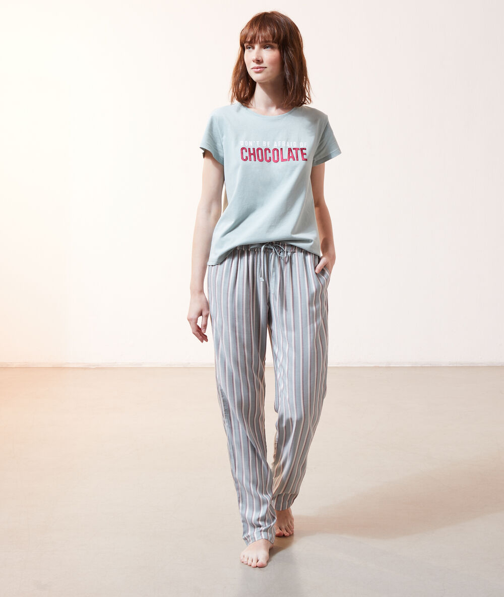 T-shirt "don't be afraid of chocolate" vert.