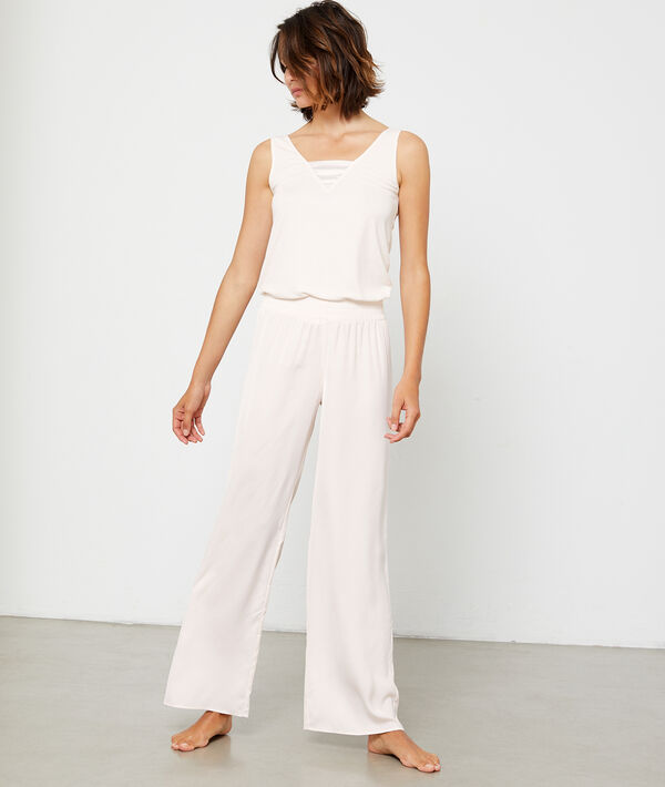 Pantalon large rose pale.