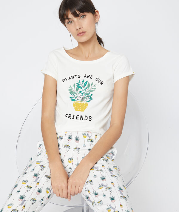 T-shirt "Plants are our friends" en coton bio T-shirt "Plants are our friends" en coton bio