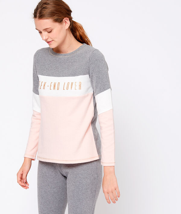 Sweat graphique rose.