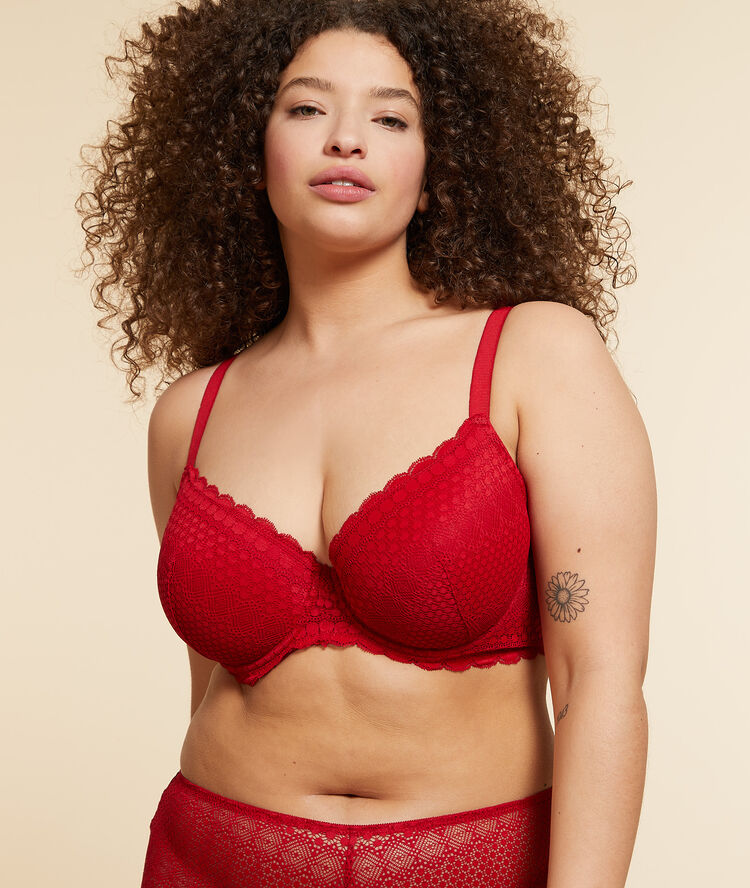 Soutien-gorge n°4 - coques fines rouge.
