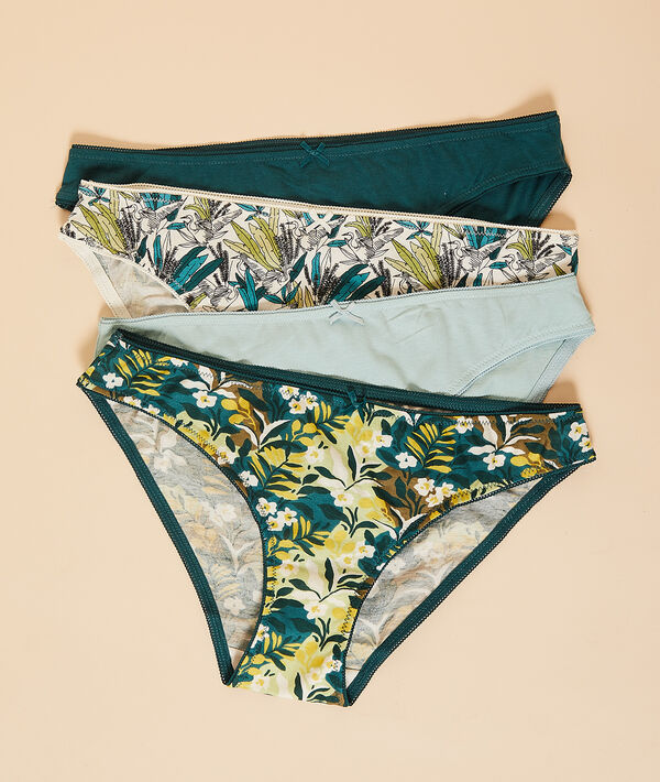 Lot de 4 culottes imprimées Lot de 4 culottes imprimées;${refinementColor}