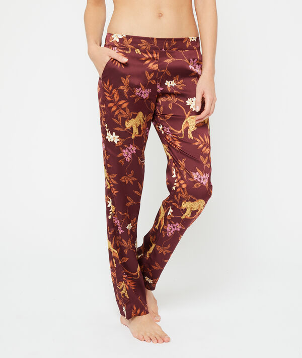 Pantalon imprimé satiné Pantalon imprimé satiné