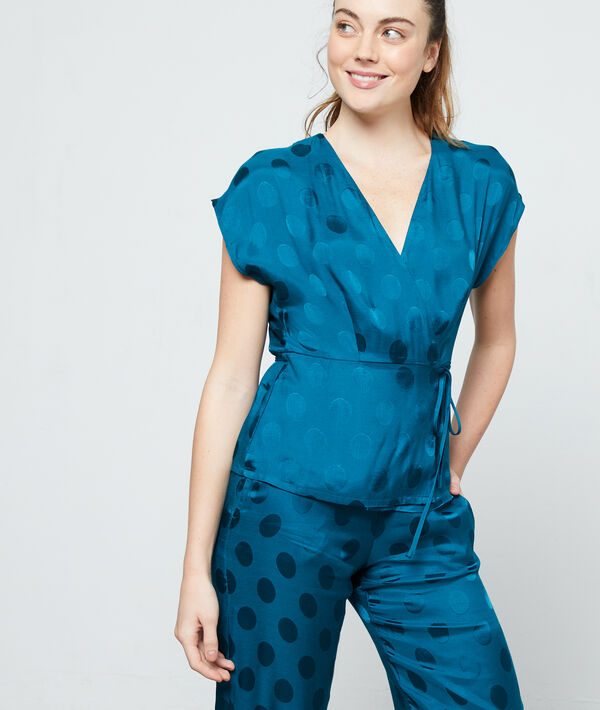 Chemise de pyjama à pois Chemise de pyjama à pois;${refinementColor}
