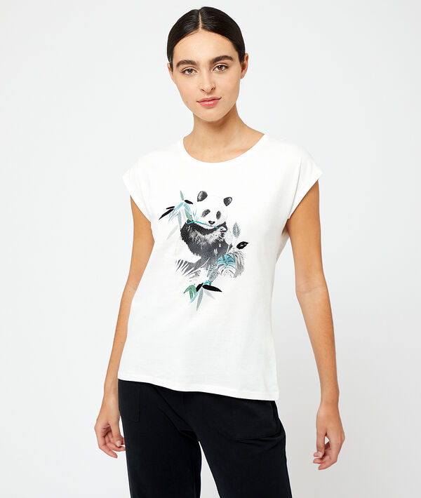 Top imprimé panda en coton Top imprimé panda en coton