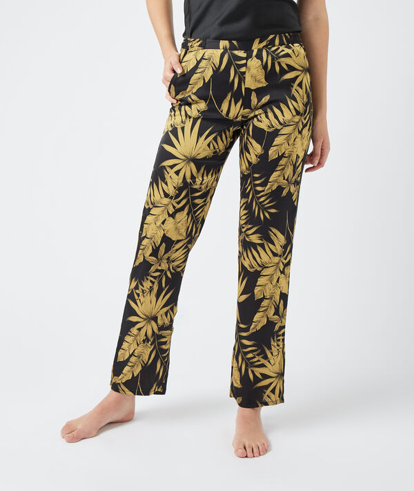 Pantalon imprimé feuillage Pantalon imprimé feuillage;${refinementColor}