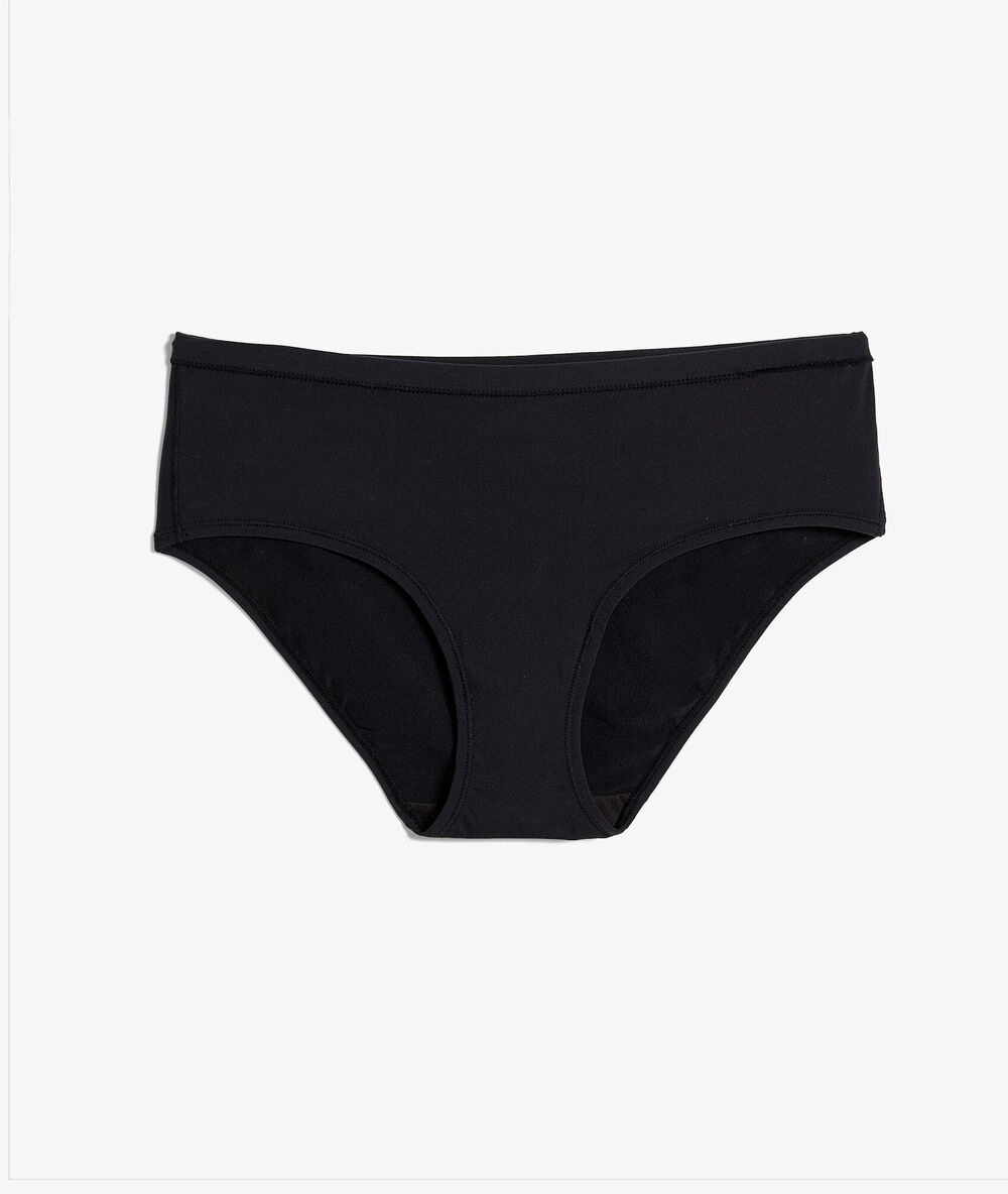 Shorty en microfibre extensible noir.