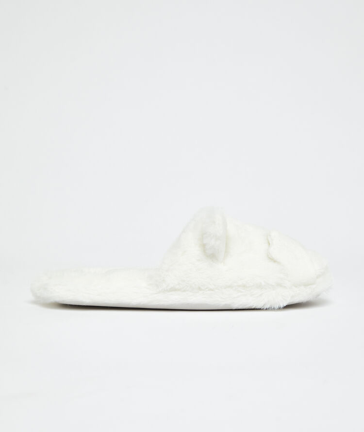 Mules chat blanc.