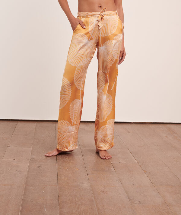 Pantalon satiné imprimé Pantalon satiné imprimé;${refinementColor}