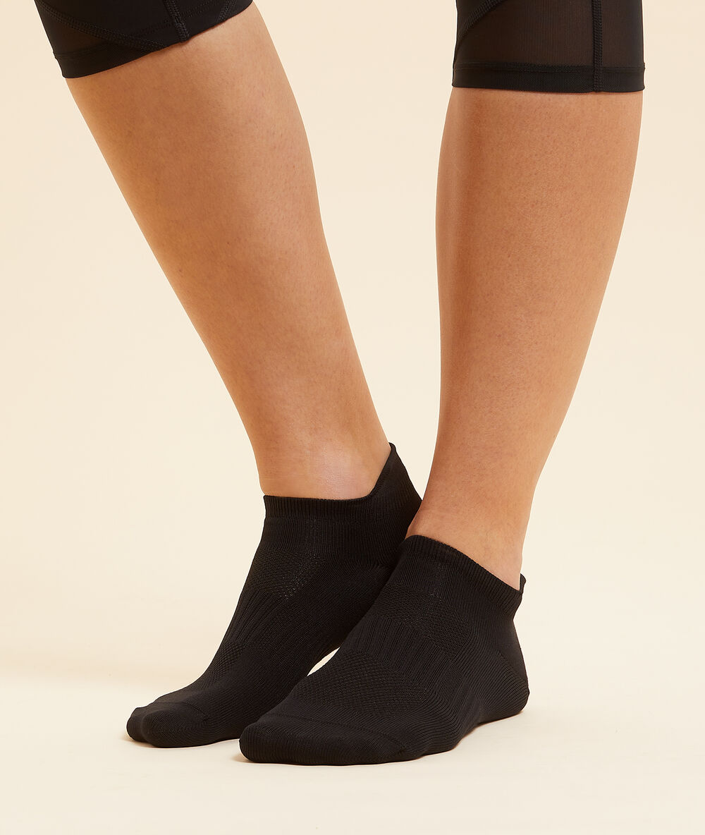 2 paires de chaussettes de sport "feel free" noir.