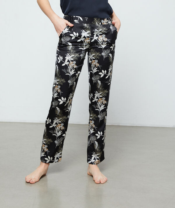 Pantalon imprimé feuillage Pantalon imprimé feuillage;${refinementColor}