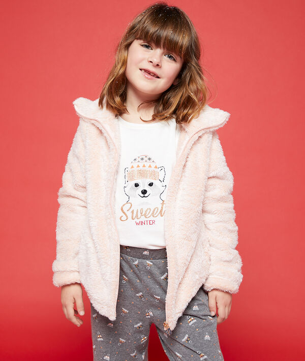 Pyjama 3 pièces enfant "sweet winter" rose.