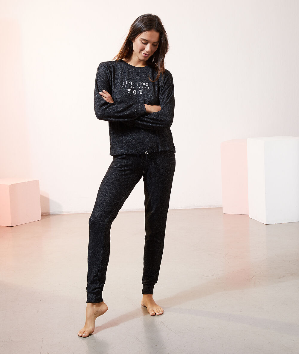 Pantalon homewear anthracite.