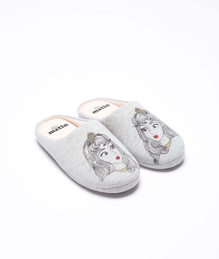 Mules "pas du matin" gris.