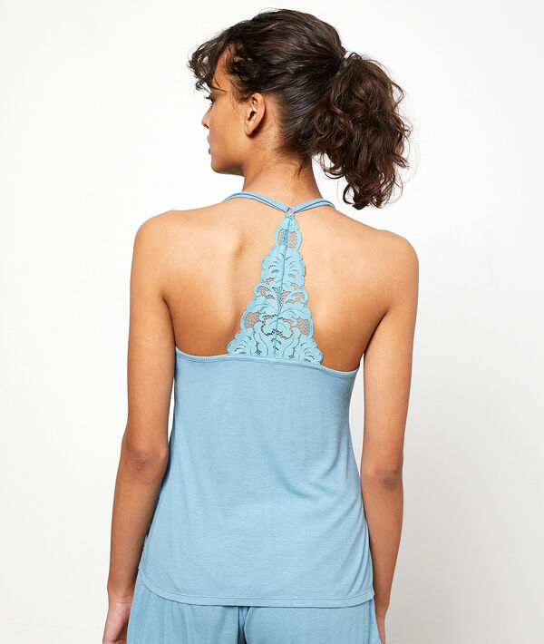 Débardeur dos racer back dentelle Débardeur dos racer back dentelle;${refinementColor}
