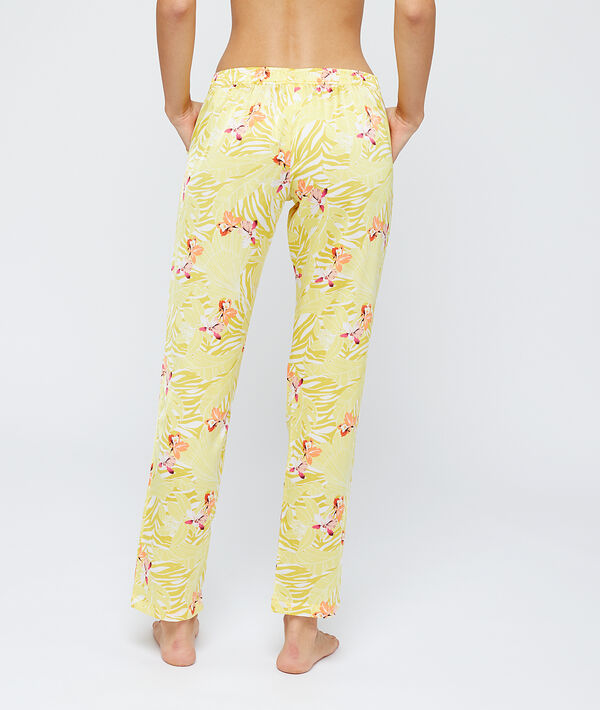Pantalon satiné à fleurs Pantalon satiné à fleurs;${refinementColor}