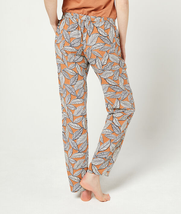 Pantalon imprimé feuillage Pantalon imprimé feuillage;${refinementColor}