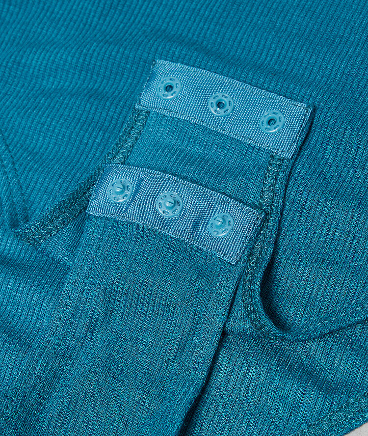 Body décolleté guipure bleu.