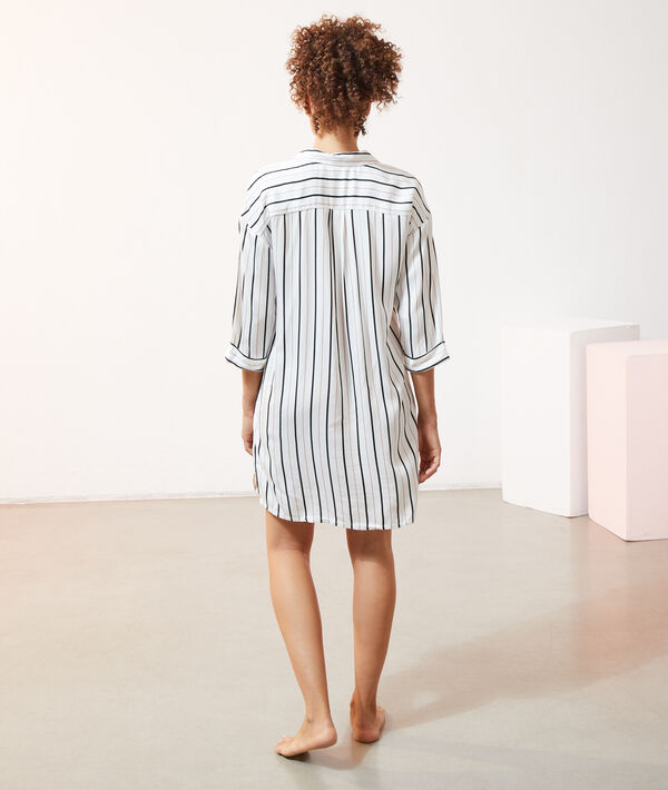 Chemise de nuit à rayures Chemise de nuit à rayures;${refinementColor}