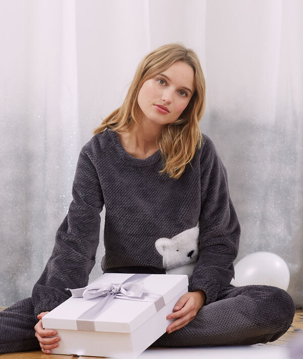 T-shirt polaire manches longues ours T-shirt polaire manches longues ours;${refinementColor}