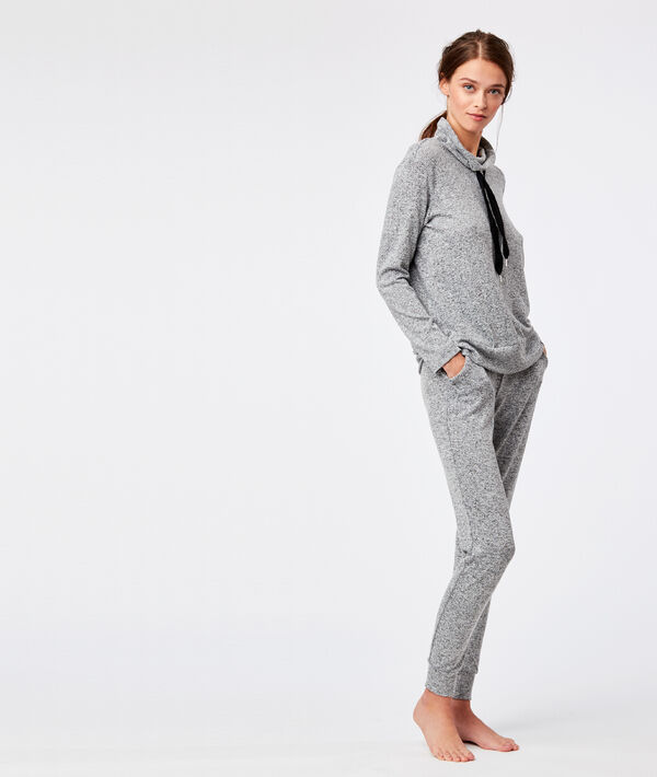 Pantalon homewear noué gris.