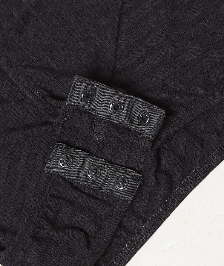 Body maille côtelée noir.
