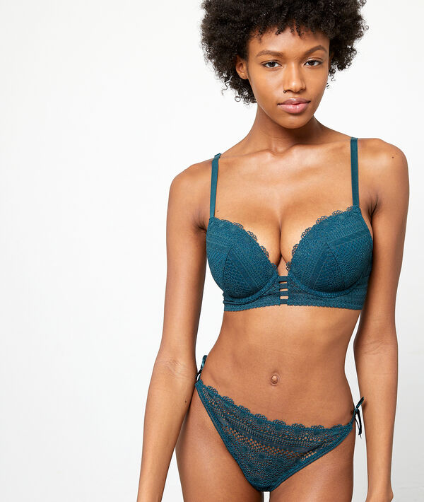 Soutien-gorge n°5 - coques fines vert sapin.