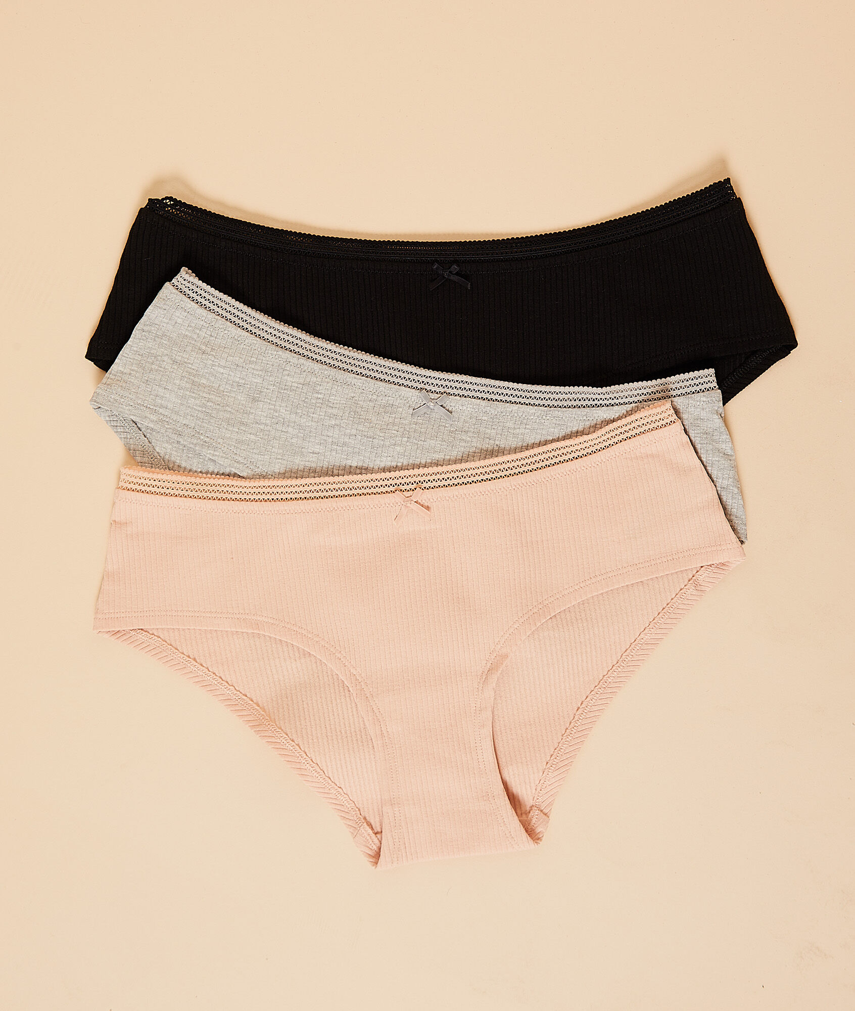 Lot de 3 shortys côtelés - Jane - S - Noir - Femme - Etam