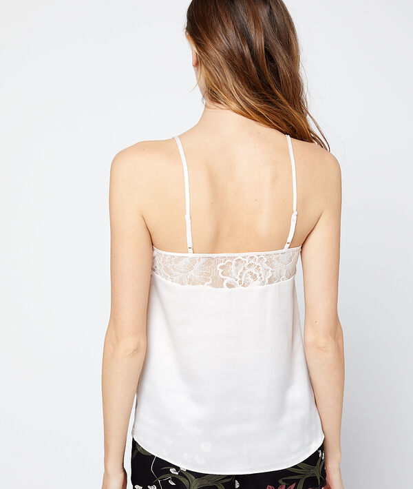 Top satiné haut dentelle Top satiné haut dentelle