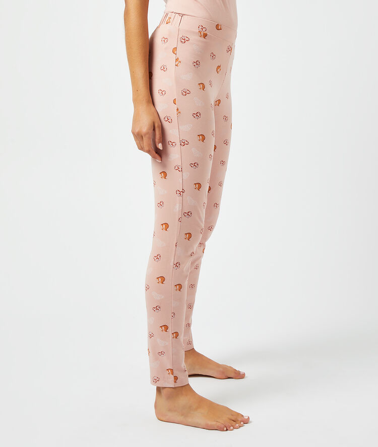 Pantalon imprimé rose.