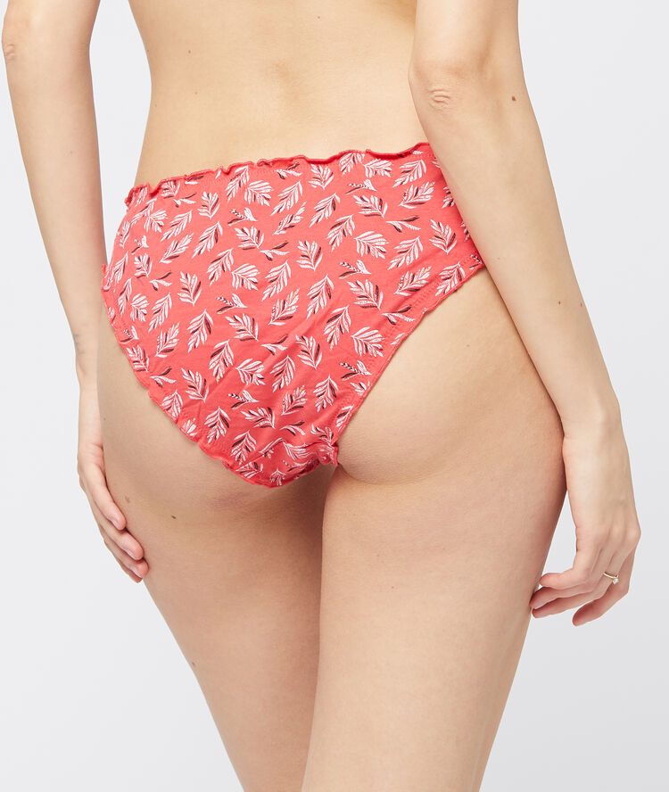 Lot de 3 culottes en coton rouge.