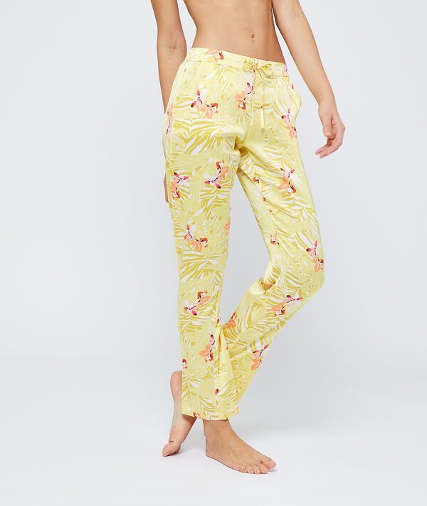 Pantalon satiné à fleurs Pantalon satiné à fleurs;${refinementColor}